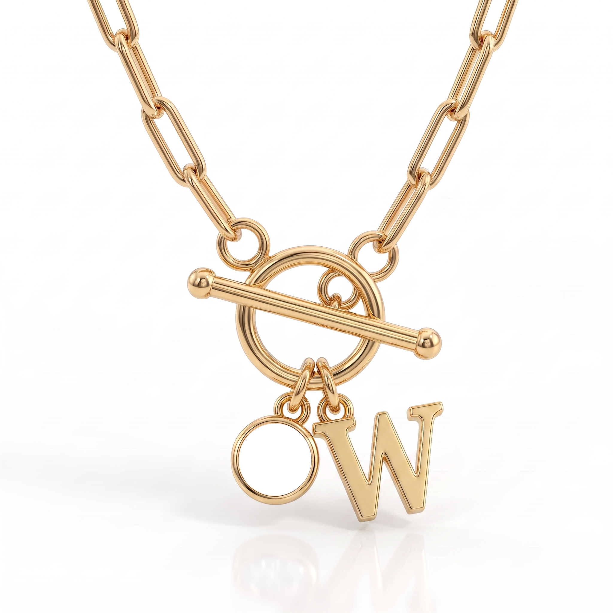 Initial Birthstone Necklace "Sage"