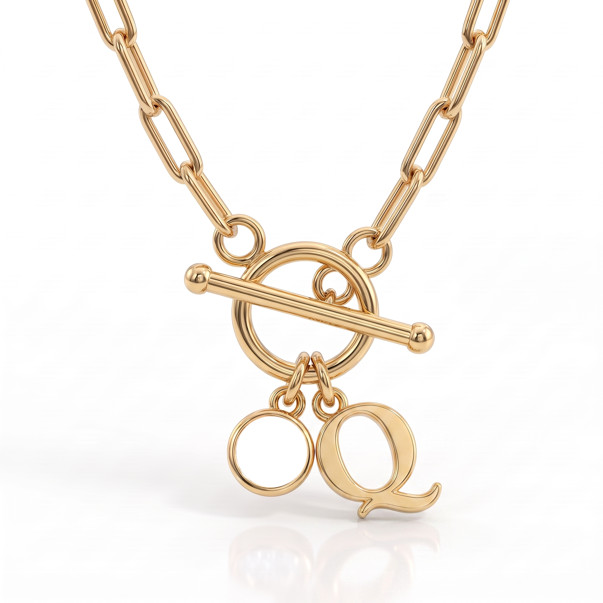Initial Birthstone Necklace "Sage"