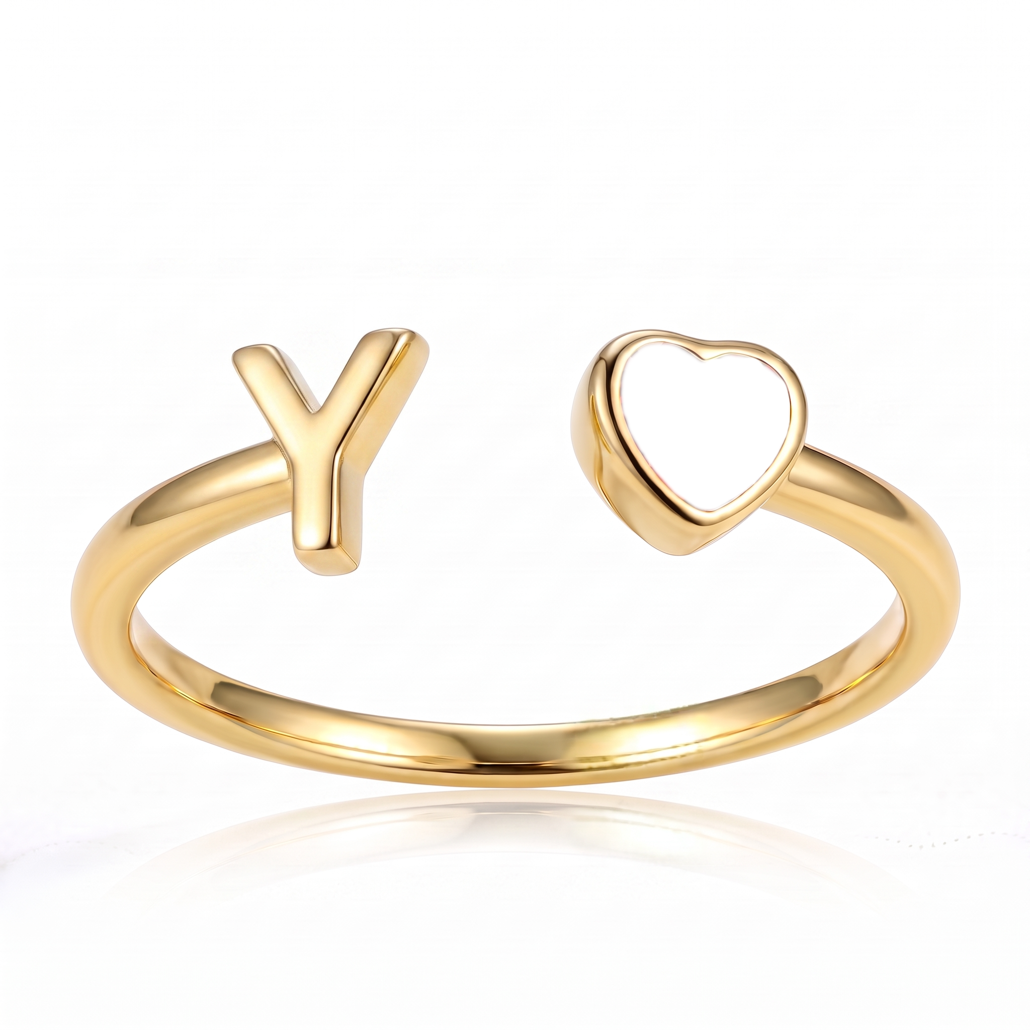 Adjustable Initial Birthstone Ring "Cleo"