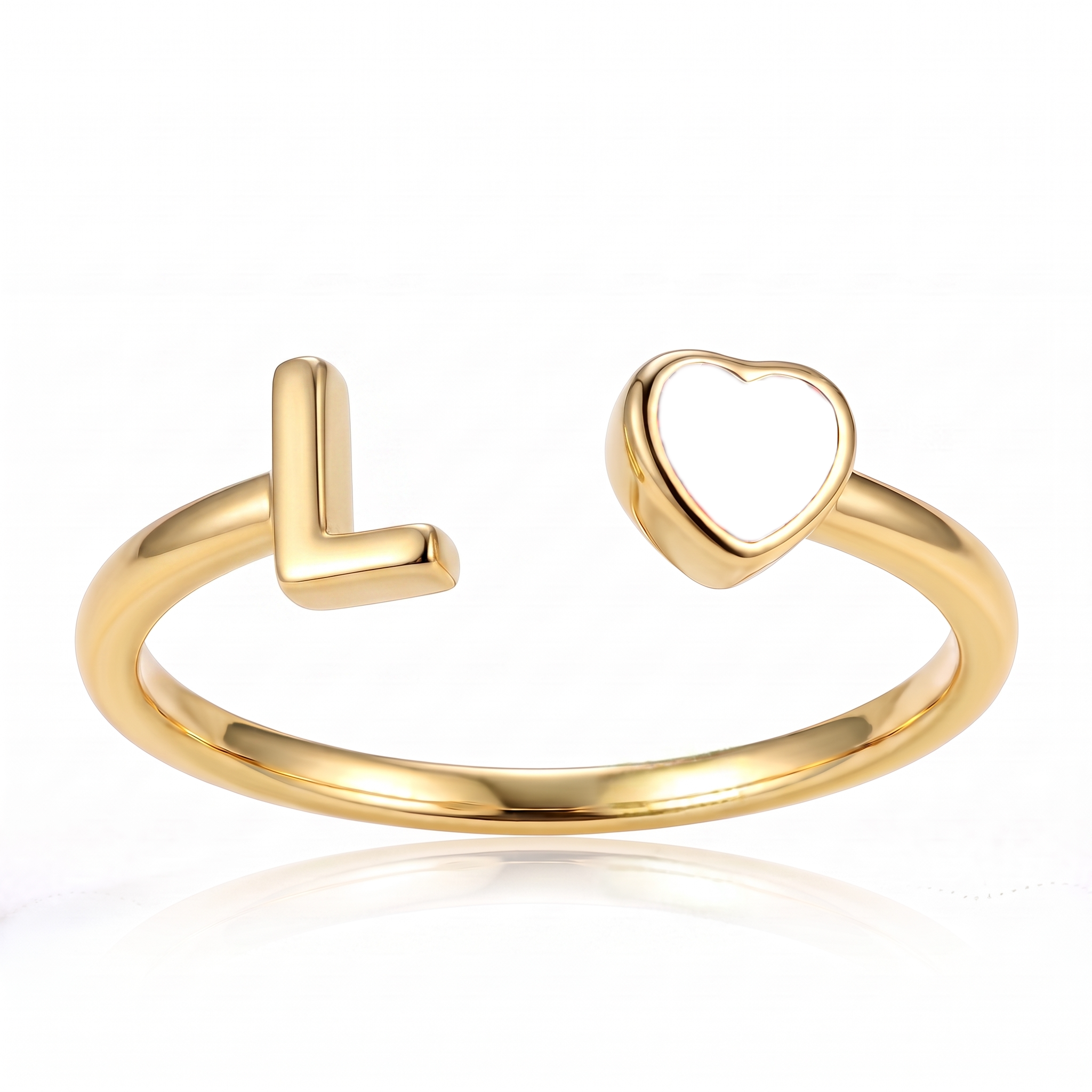 Adjustable Initial Birthstone Ring "Cleo"