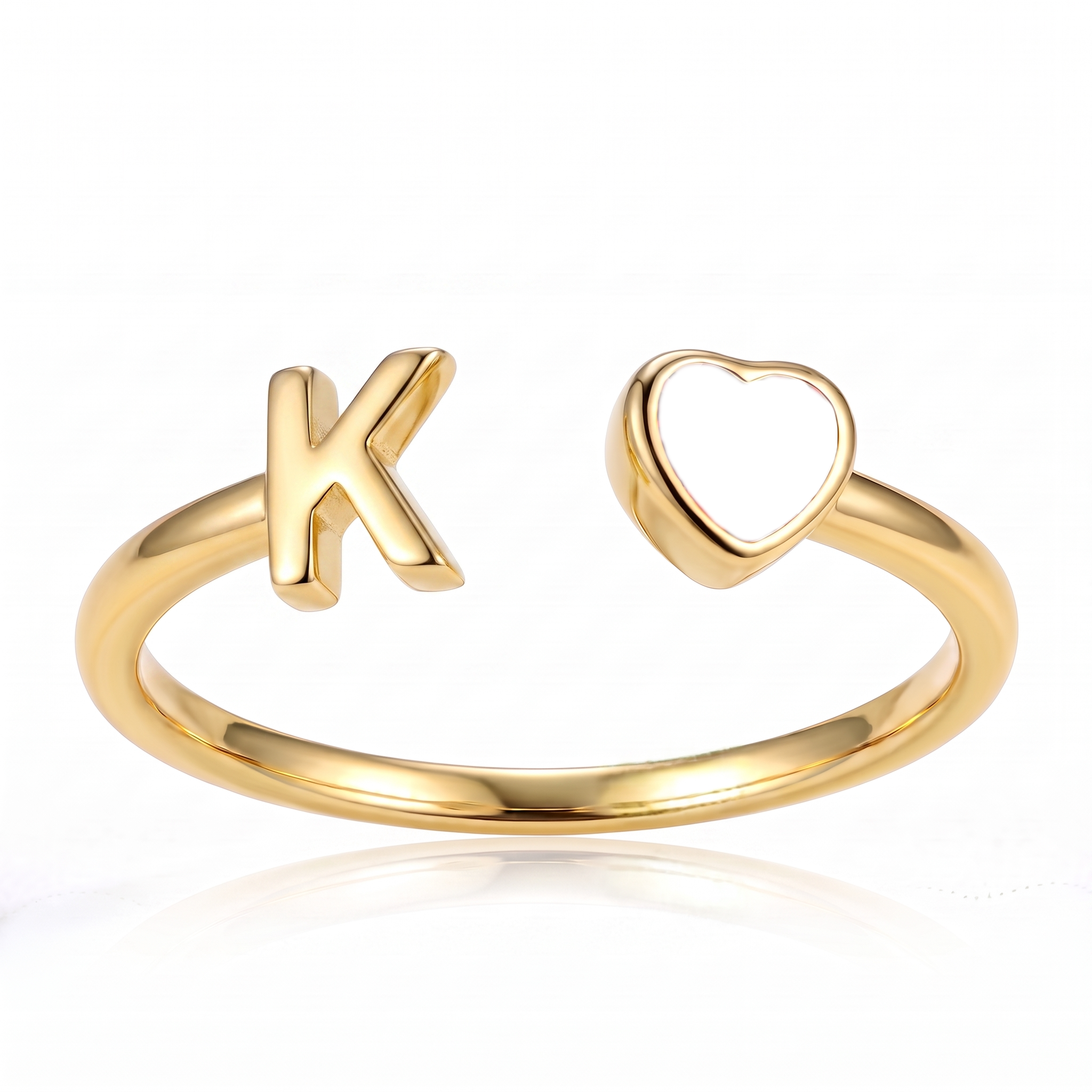 Adjustable Initial Birthstone Ring "Cleo"