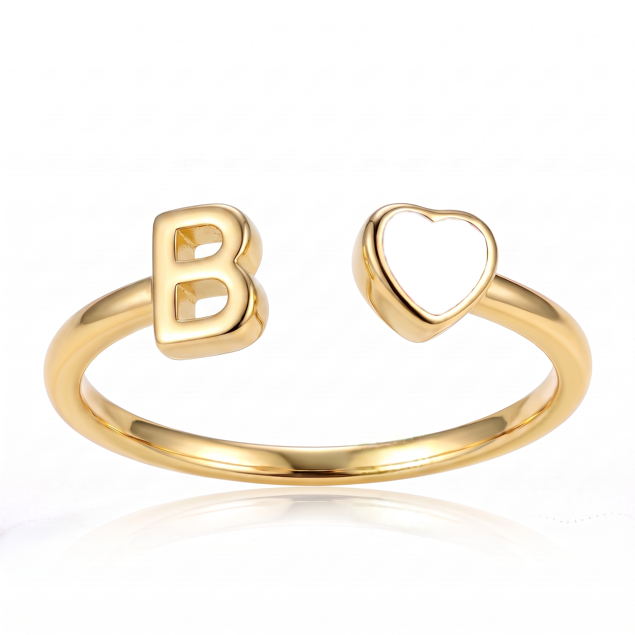 Adjustable Initial Birthstone Ring "Cleo"