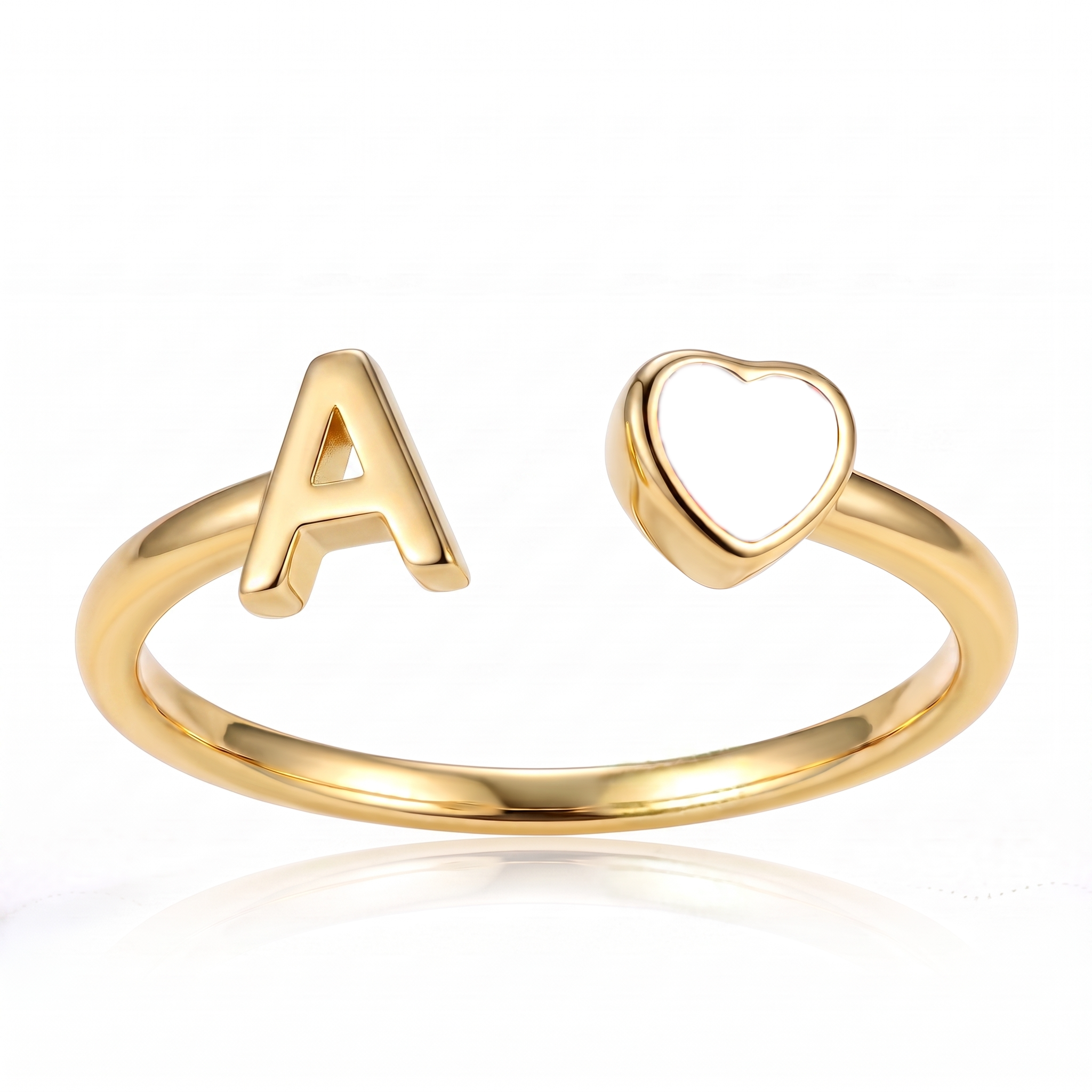 Adjustable Initial Birthstone Ring "Cleo"