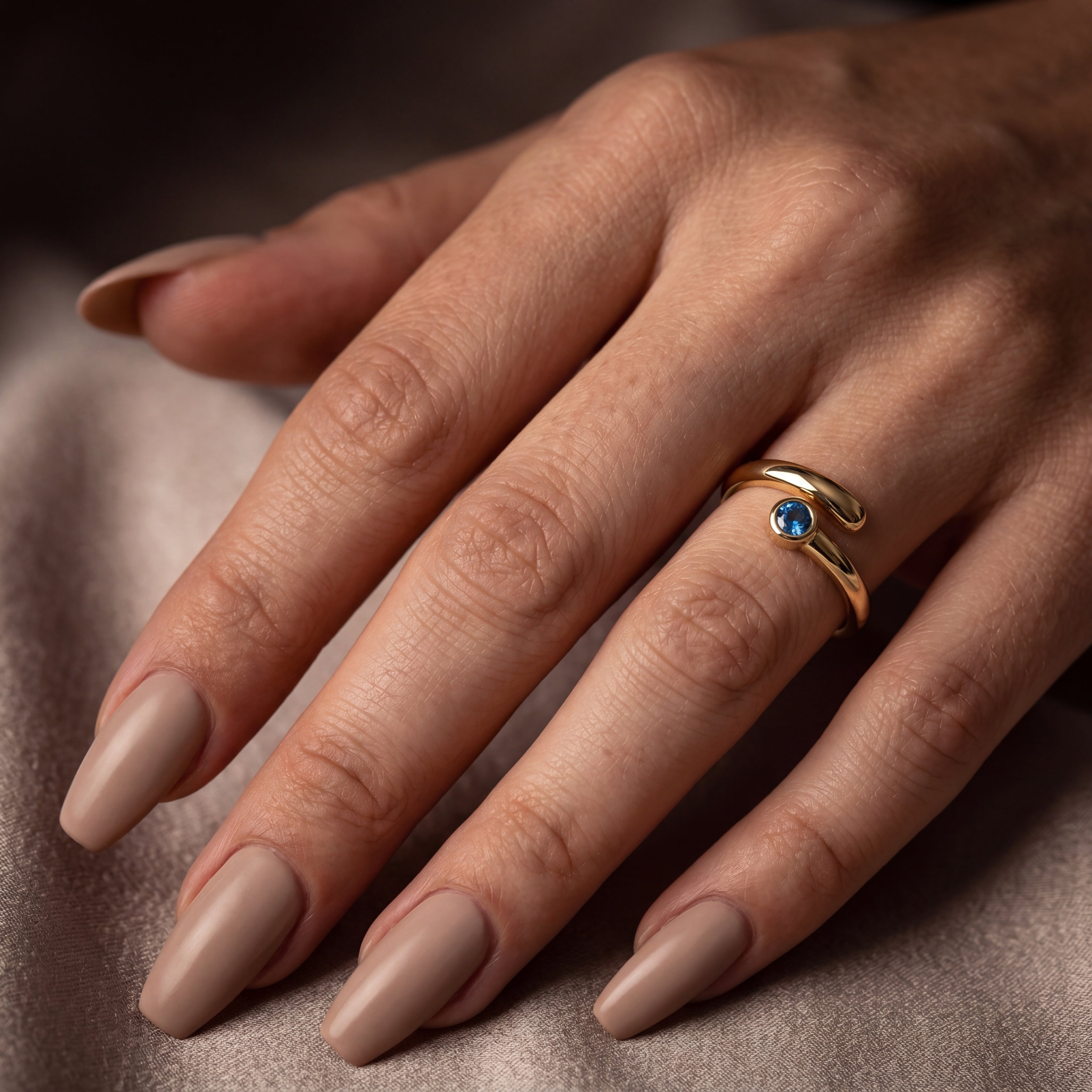 Adjustable BirthStone Ring "Lyra"