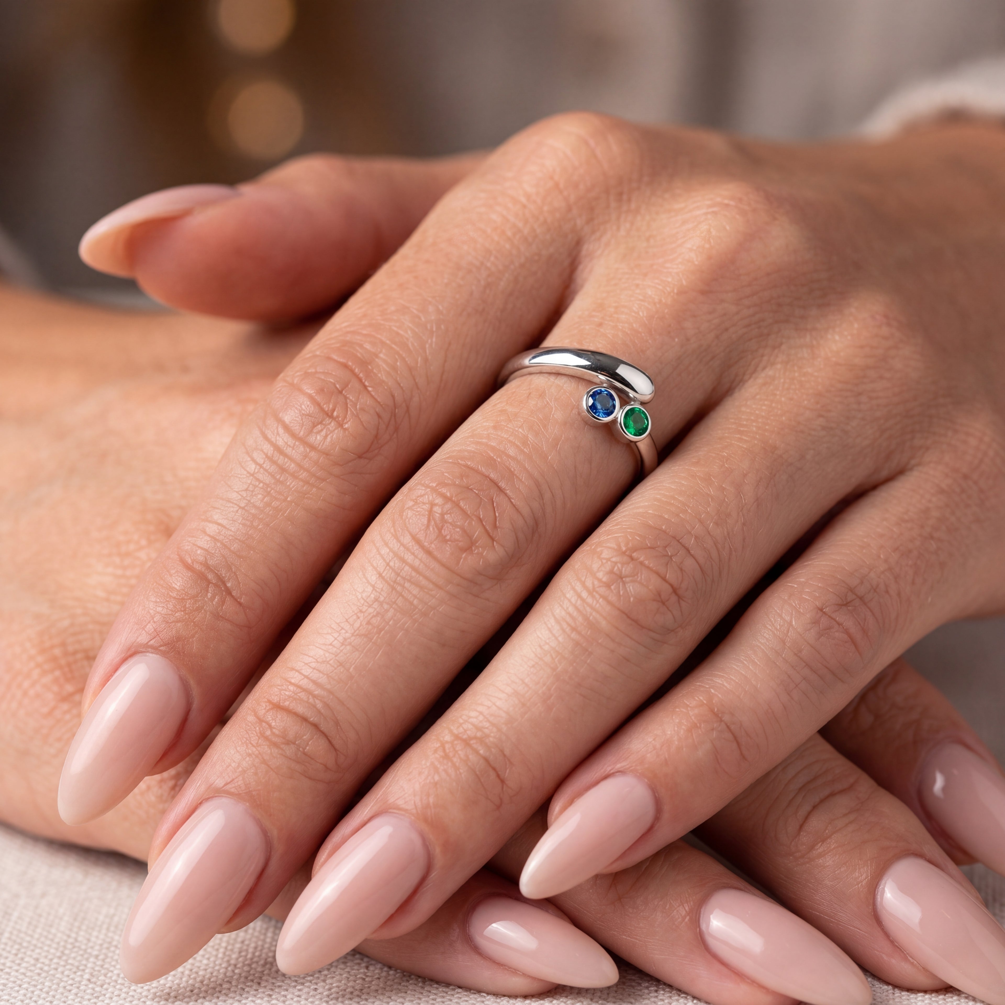 Adjustable BirthStone Ring "Lyra"