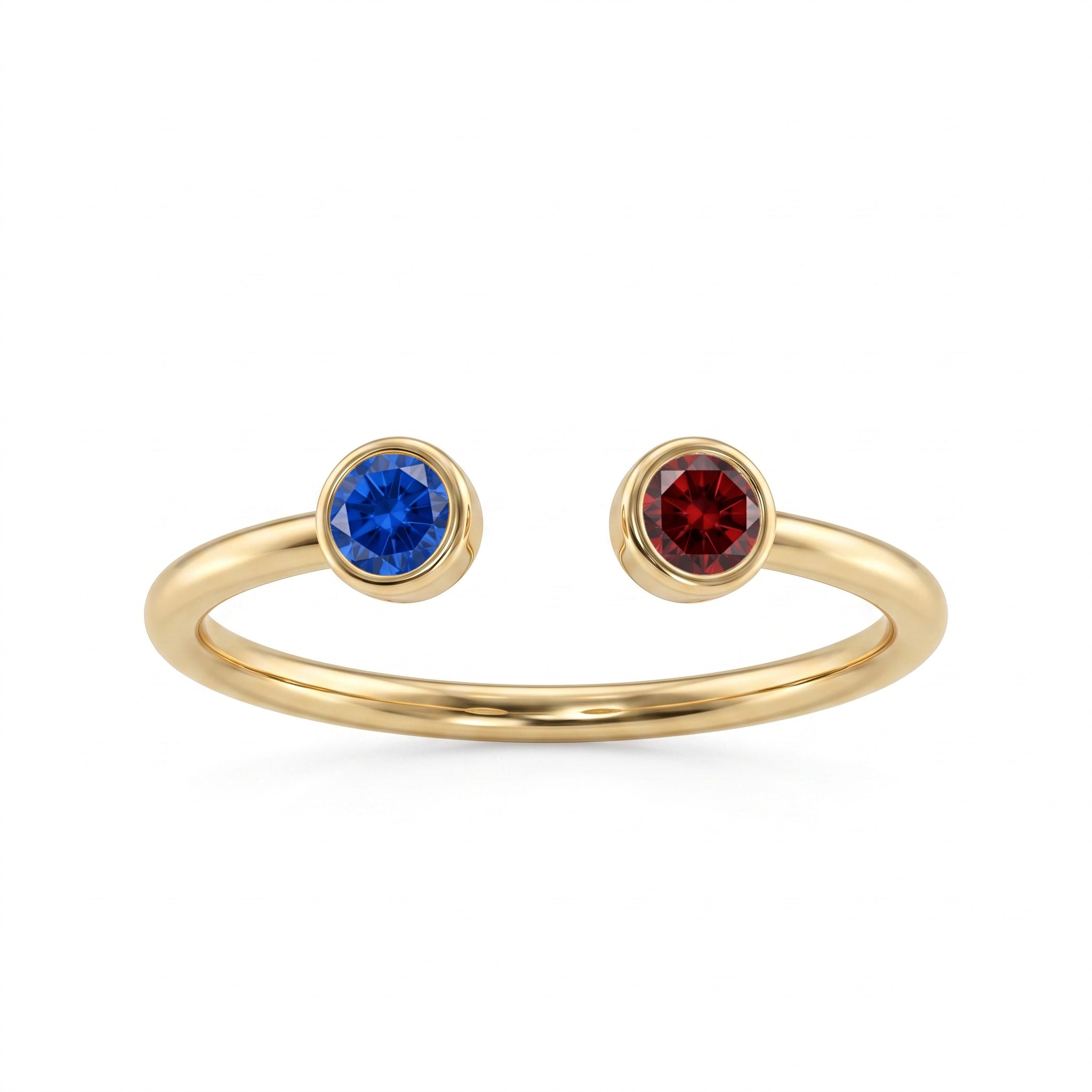Adjustable BirthStone Ring "Cove"