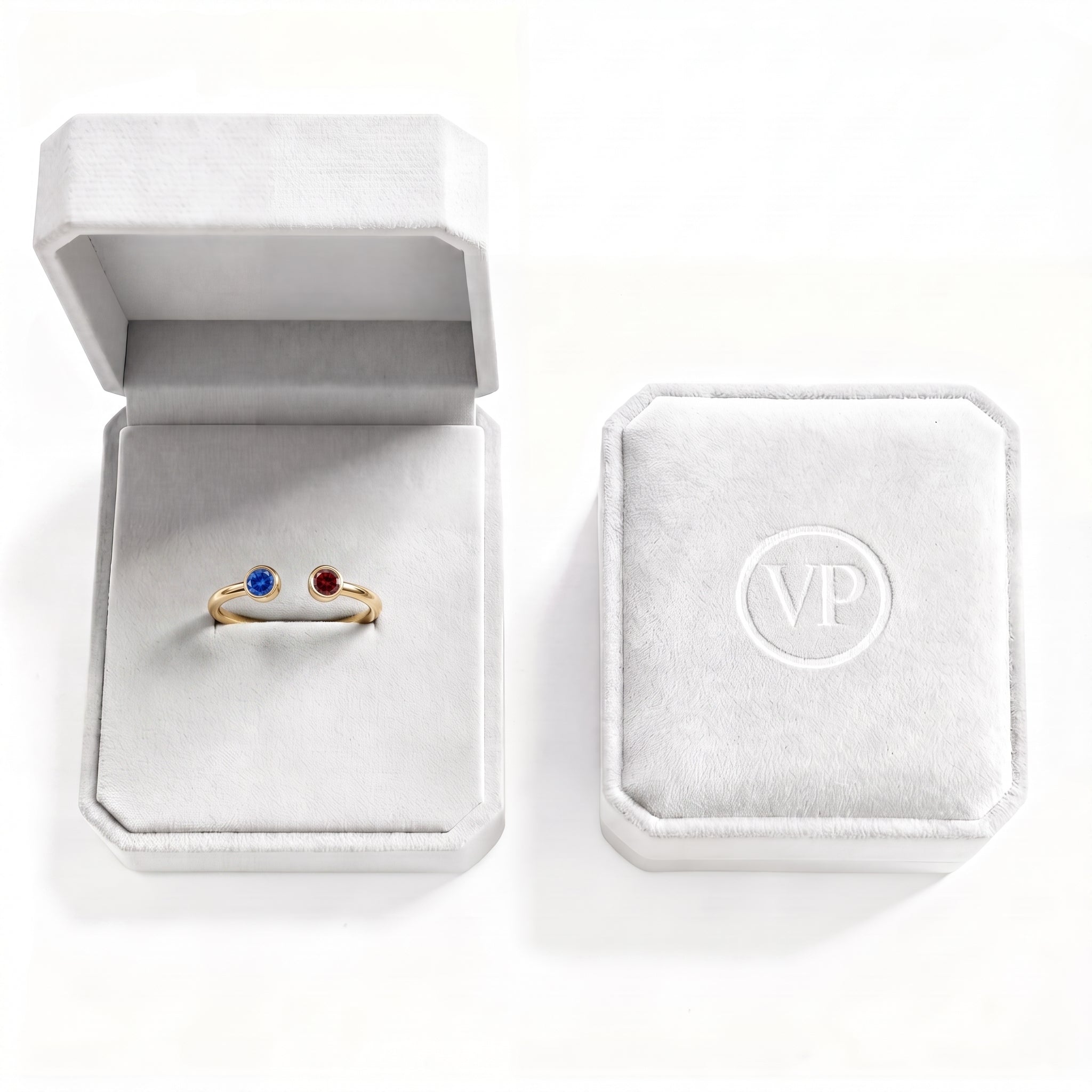 Adjustable BirthStone Ring "Cove"