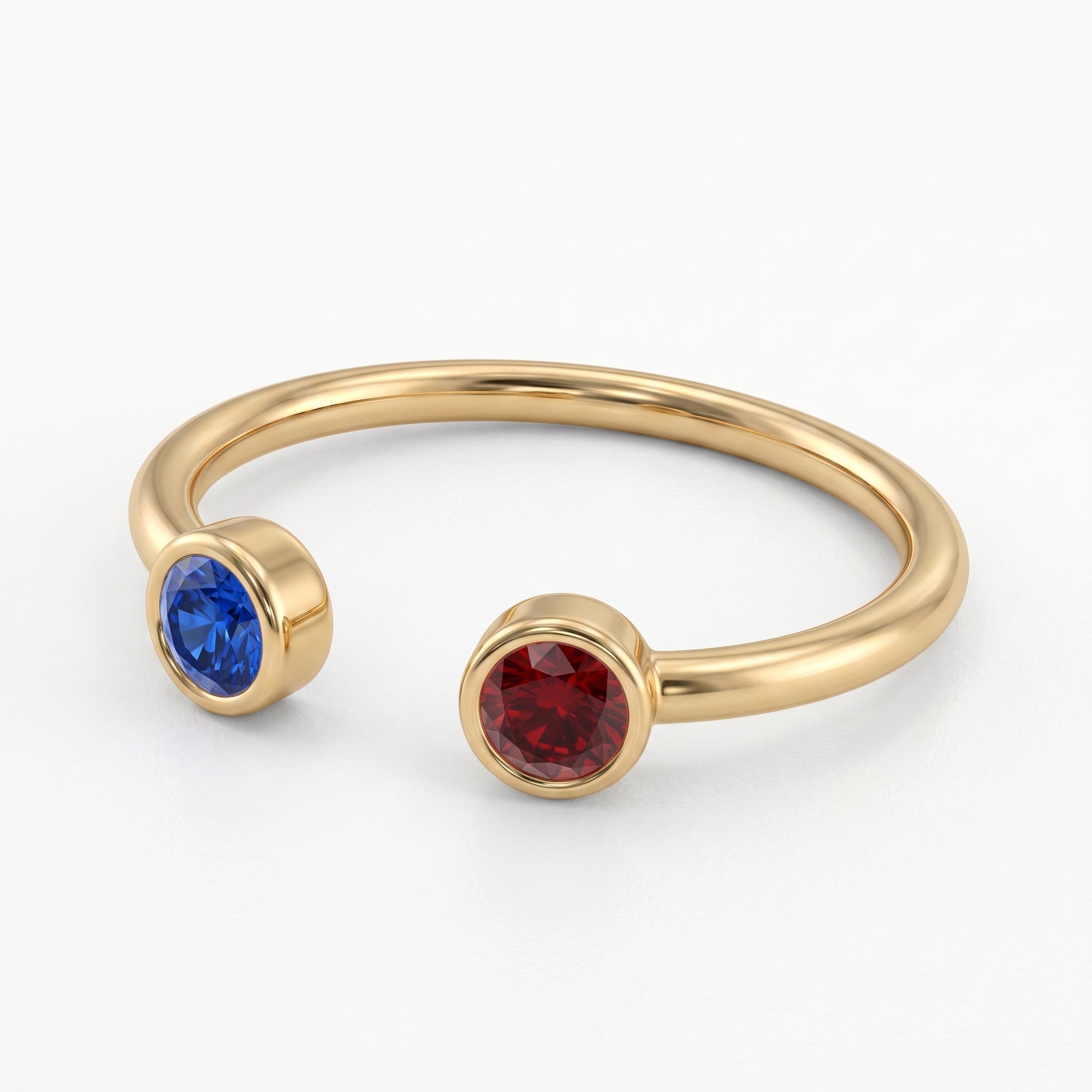 Adjustable BirthStone Ring "Cove"