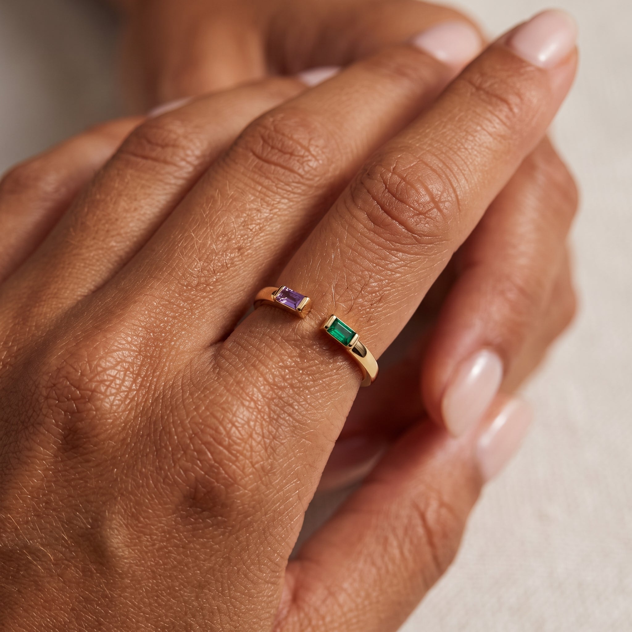 Adjustable BirthStone Ring "Ember"