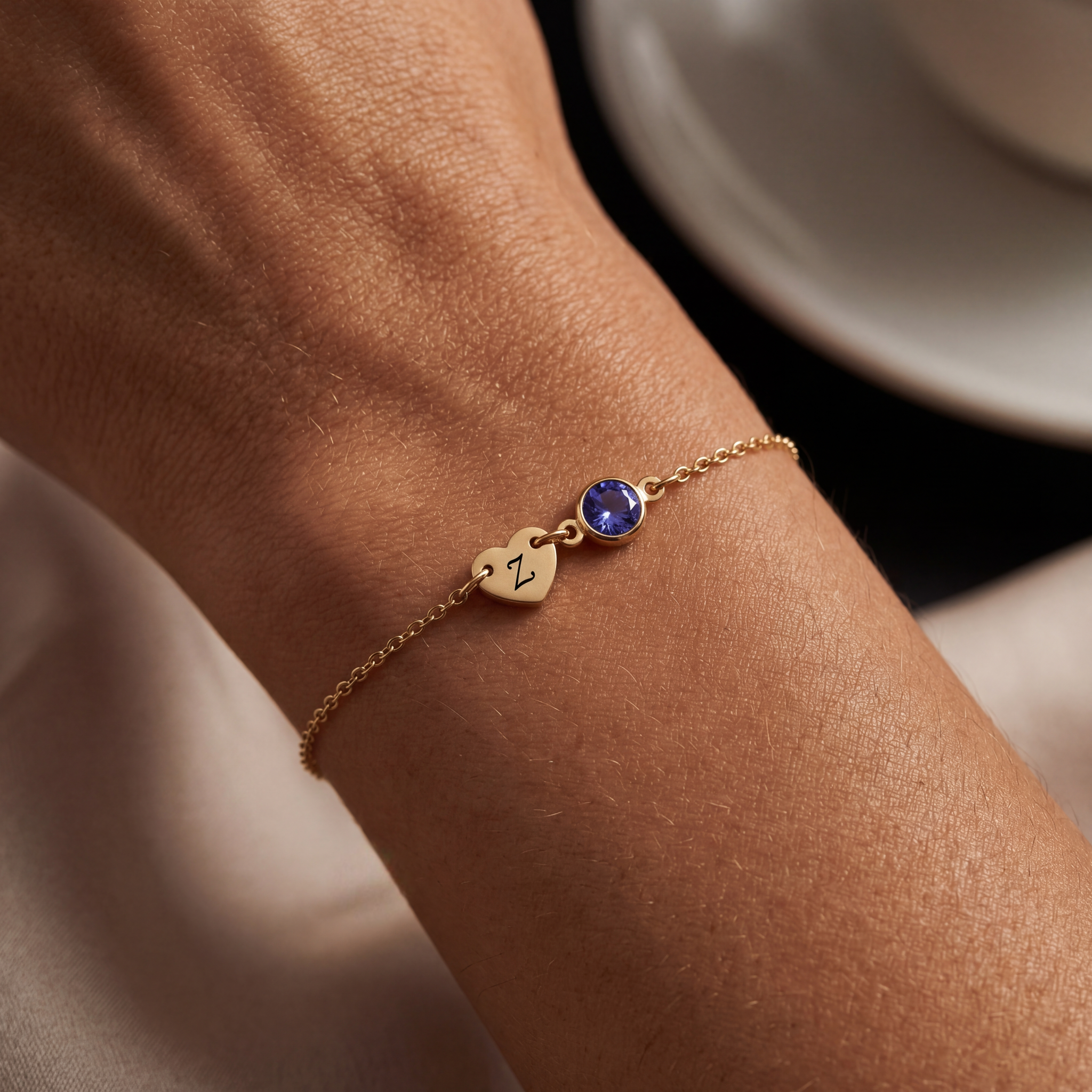 Initial BirthStone Bracelet "Mira"
