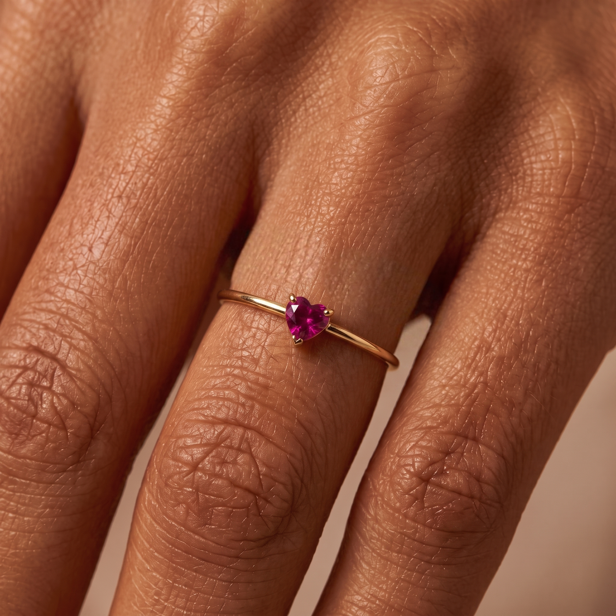 Adjustable BirthStone Ring "Aria"